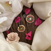 Vriksham Unique Floral Kundan Jadau Chandran & Suryan Billai-J2945